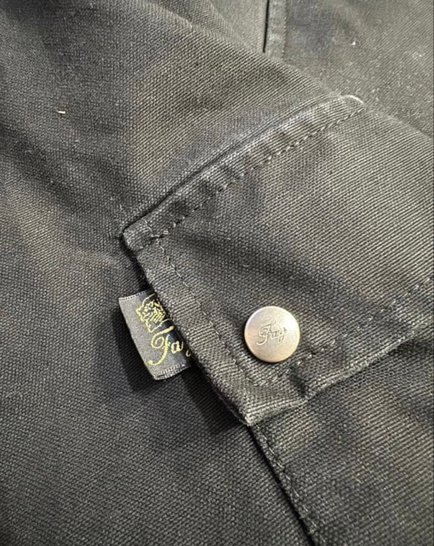 【美品】fay フェイ　ファイヤーマンジャケット　ブラック　イタリア製 S