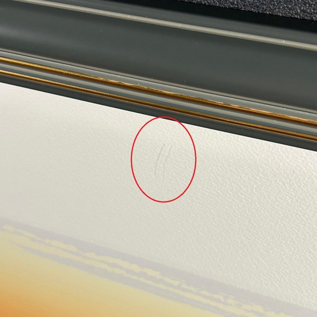 美品 沢田哲郎「Sun rise」シルクスクリーン 直筆サイン入り 額縁入り