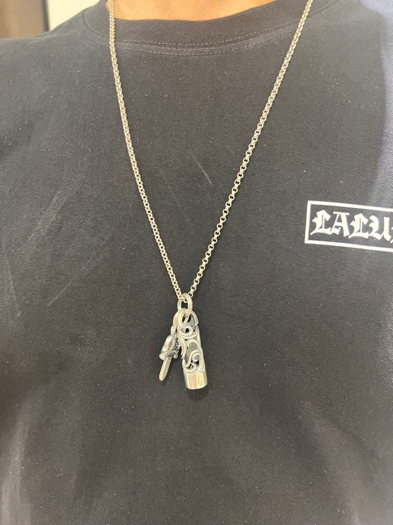 S925刻印有：重厚シルバーペンダントとしても使えるペン　SZB005