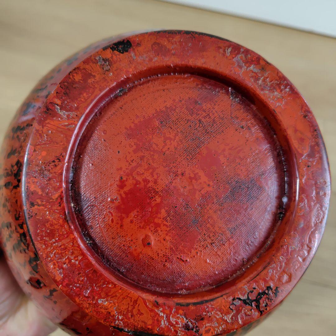 会津塗り 乾漆鉢 何重にも塗られた漆塗り