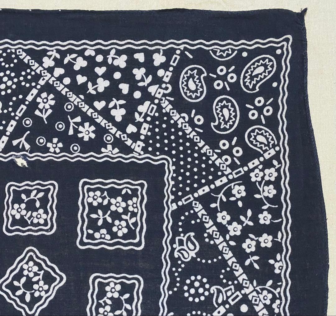 レアカラー ブラック クッキー パリス 13960 ビンテージバンダナ 1582