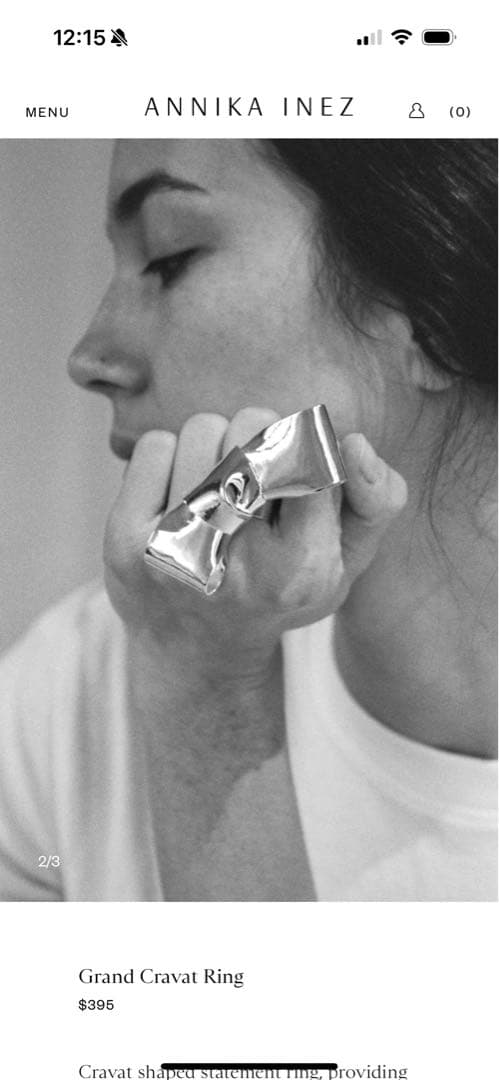 ANNIKA INEZ グランドクラバットリング SV925 US6 11号