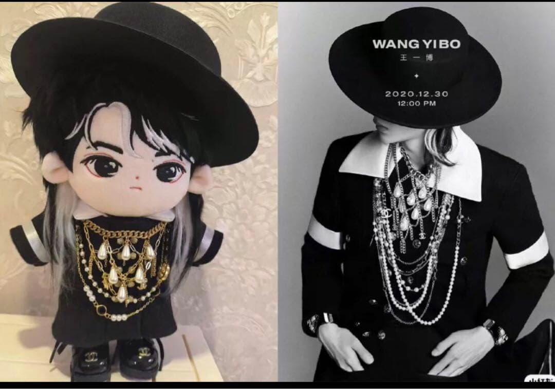 公式 王一博 約45㎝ ぬいぐるみ＋衣装 アクセサリー類&靴付 激レア 未使用