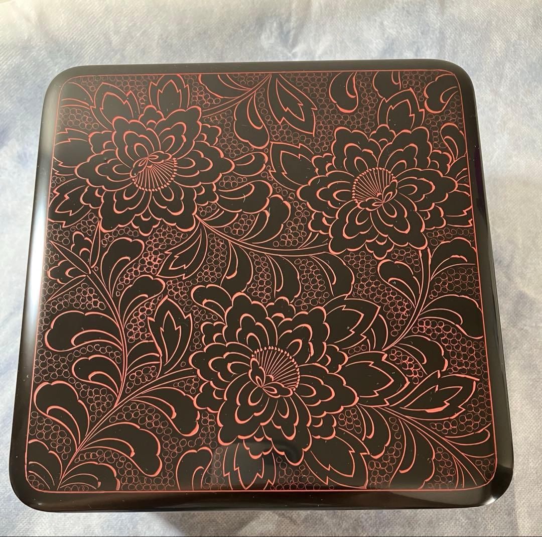 二段重　輪島塗りお重　嘉美漆器店　オーダー　新品未使用品