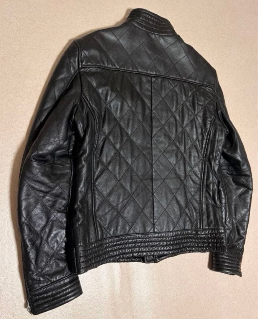美品Men's Bigi Quilted Lamb Leather Jacket