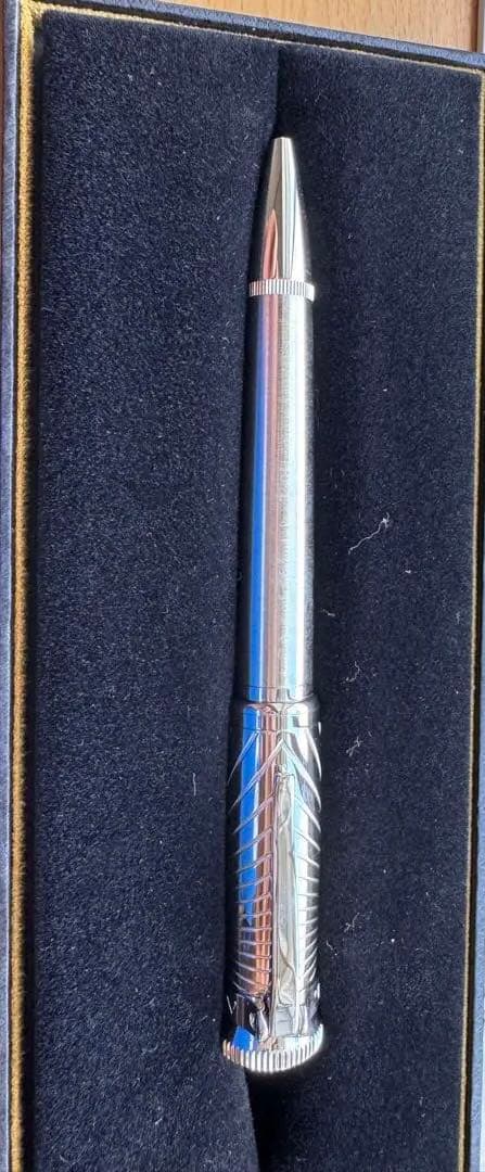 シルバー装飾ボールペン 本体 専用ケース付き