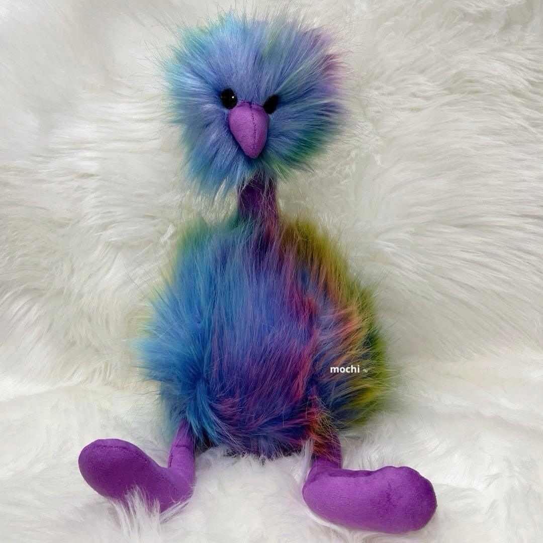  Rainbow Pompom ダチョウ レインボー ぬいぐるみ