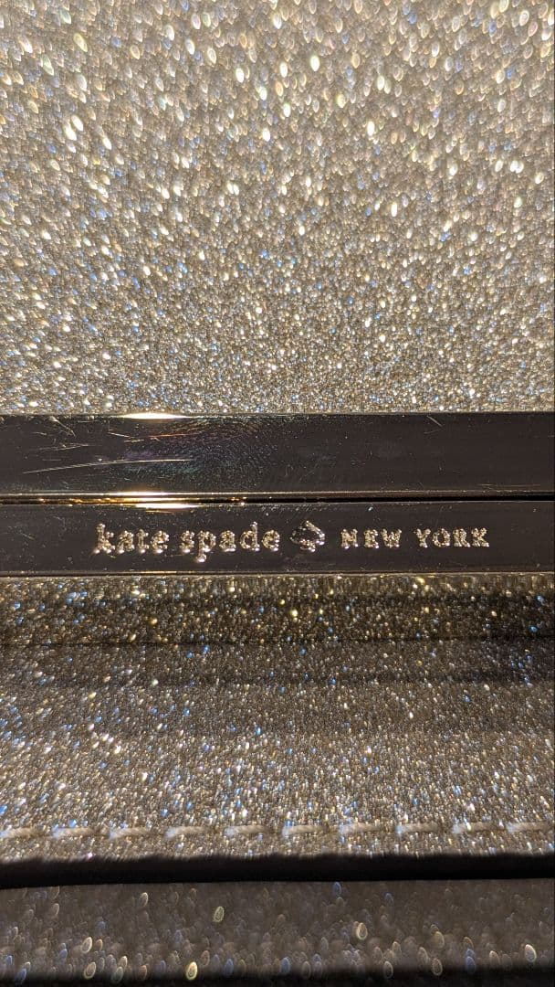 kate spade シルバー ラメ バッグ