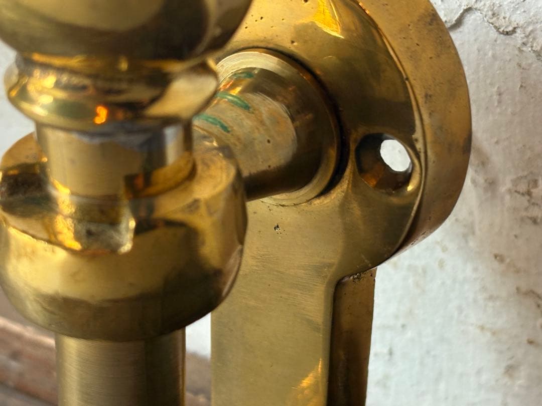 真鍮製アーム式ランプ 4灯