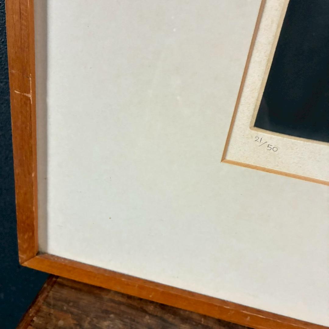 織田繁「薔薇」カラーメゾチント 1978年作 直筆サイン入 ギャラリーシール有