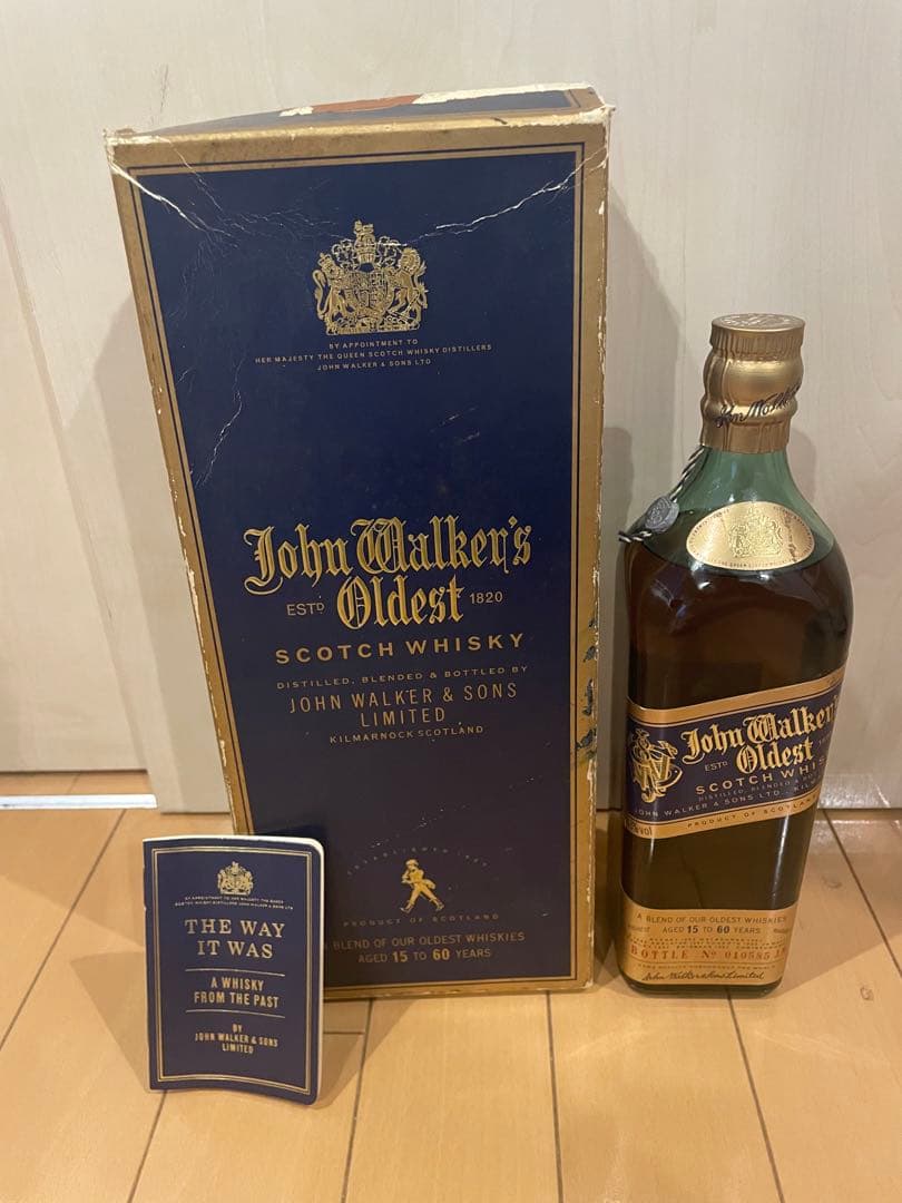 希少 初期ロット ジョンウォーカー オールデスト 15～60年 箱カード付き