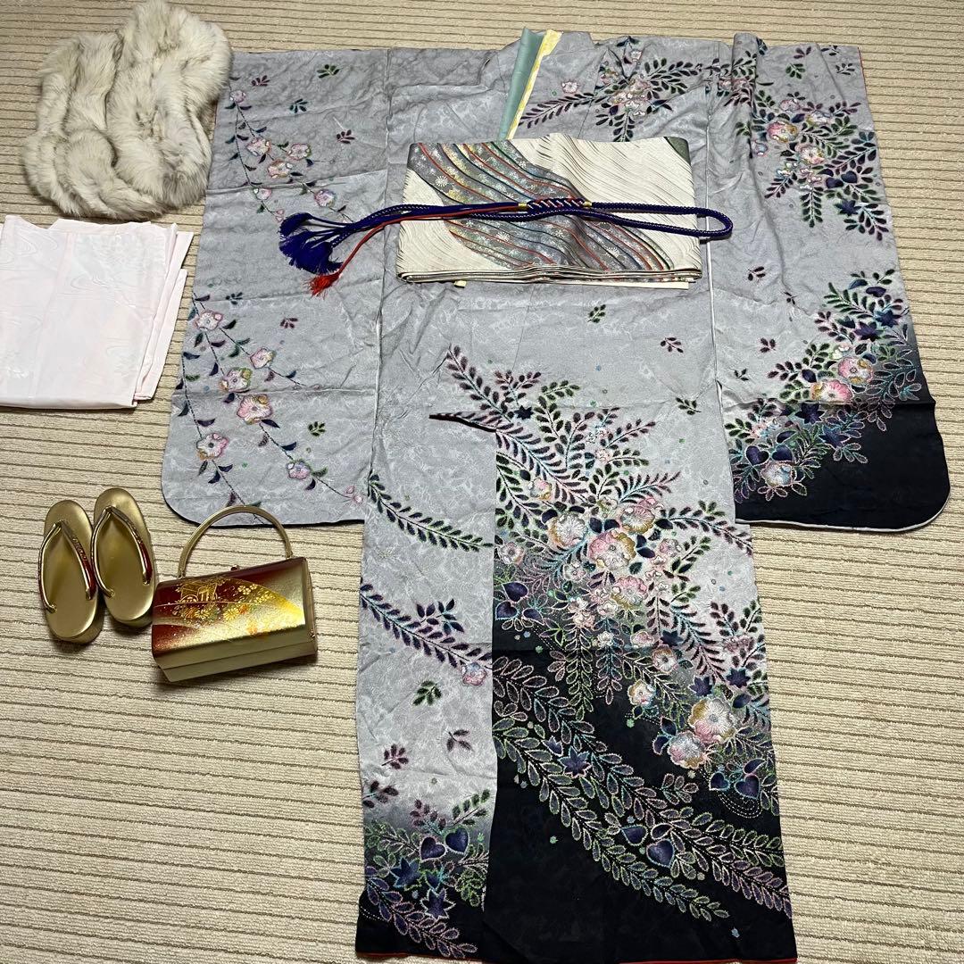 振袖 9点セット 正絹 辻が花 成人式