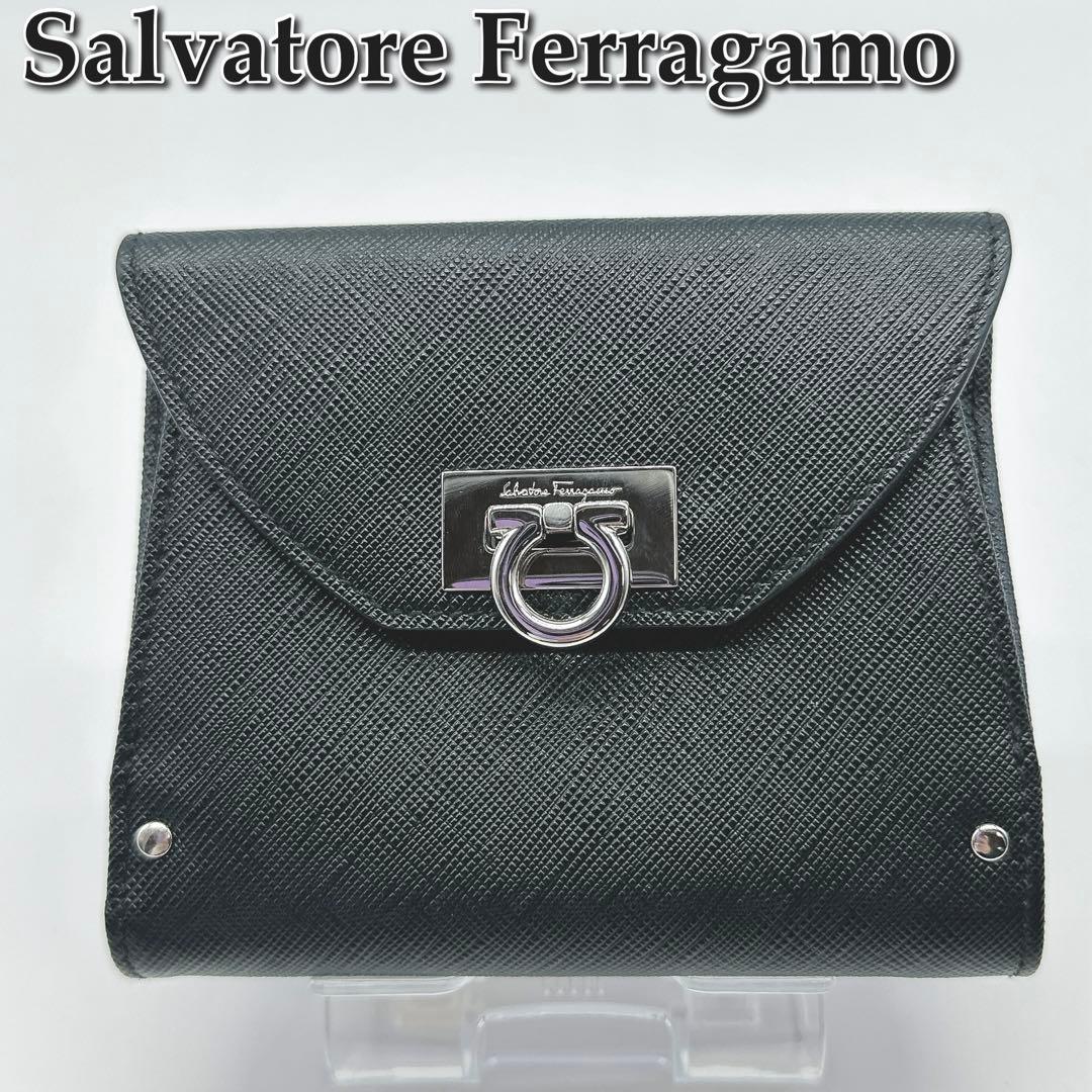 美品★Salvatore Ferragamo フェラガモ ガンチーニ財布★C42