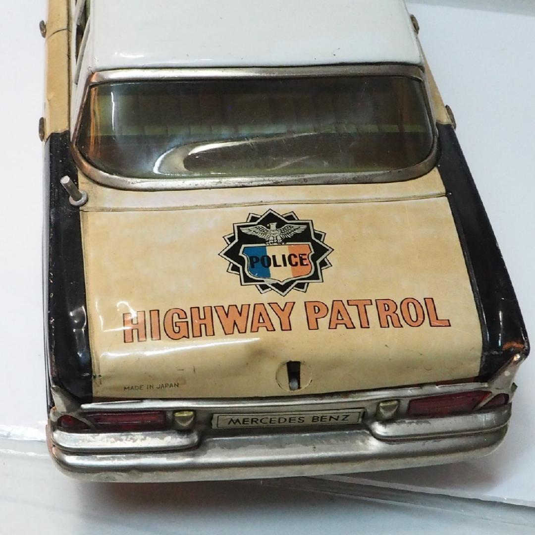 野村【 メルセデス ベンツ220S ポリスカー ホイル欠】ブリキTIN 動作不良