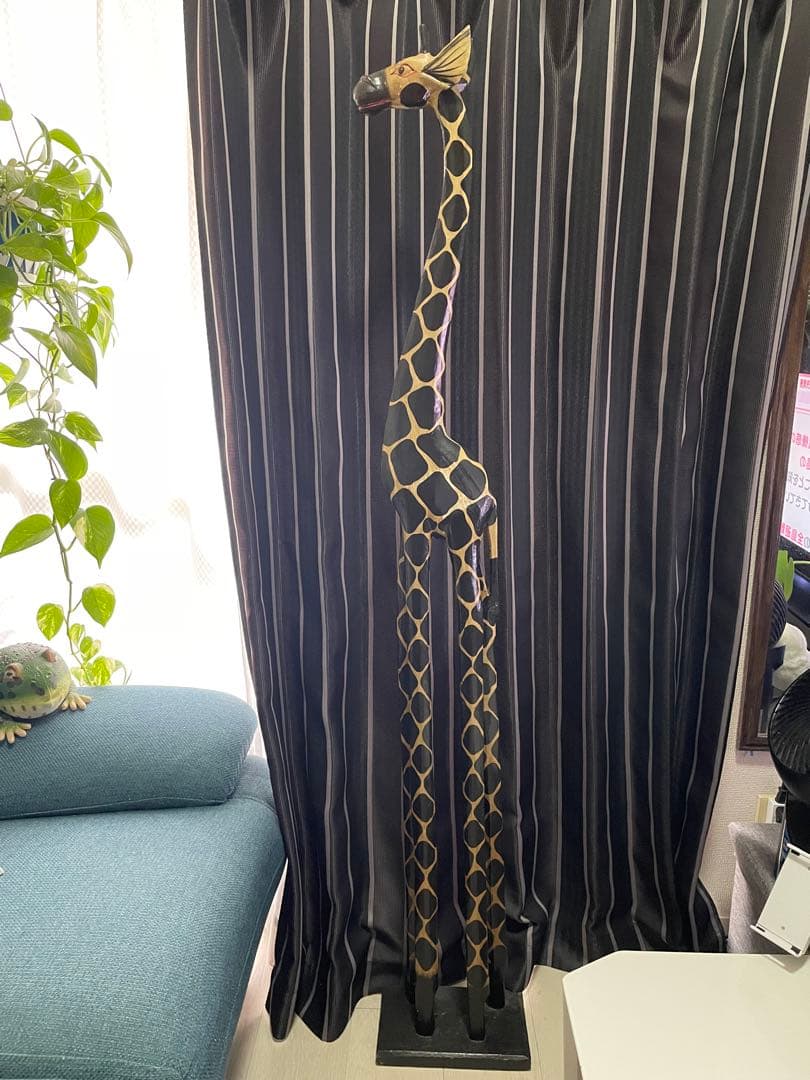 アジアン雑貨　キリンの置物　約150センチ　引き取り限定！