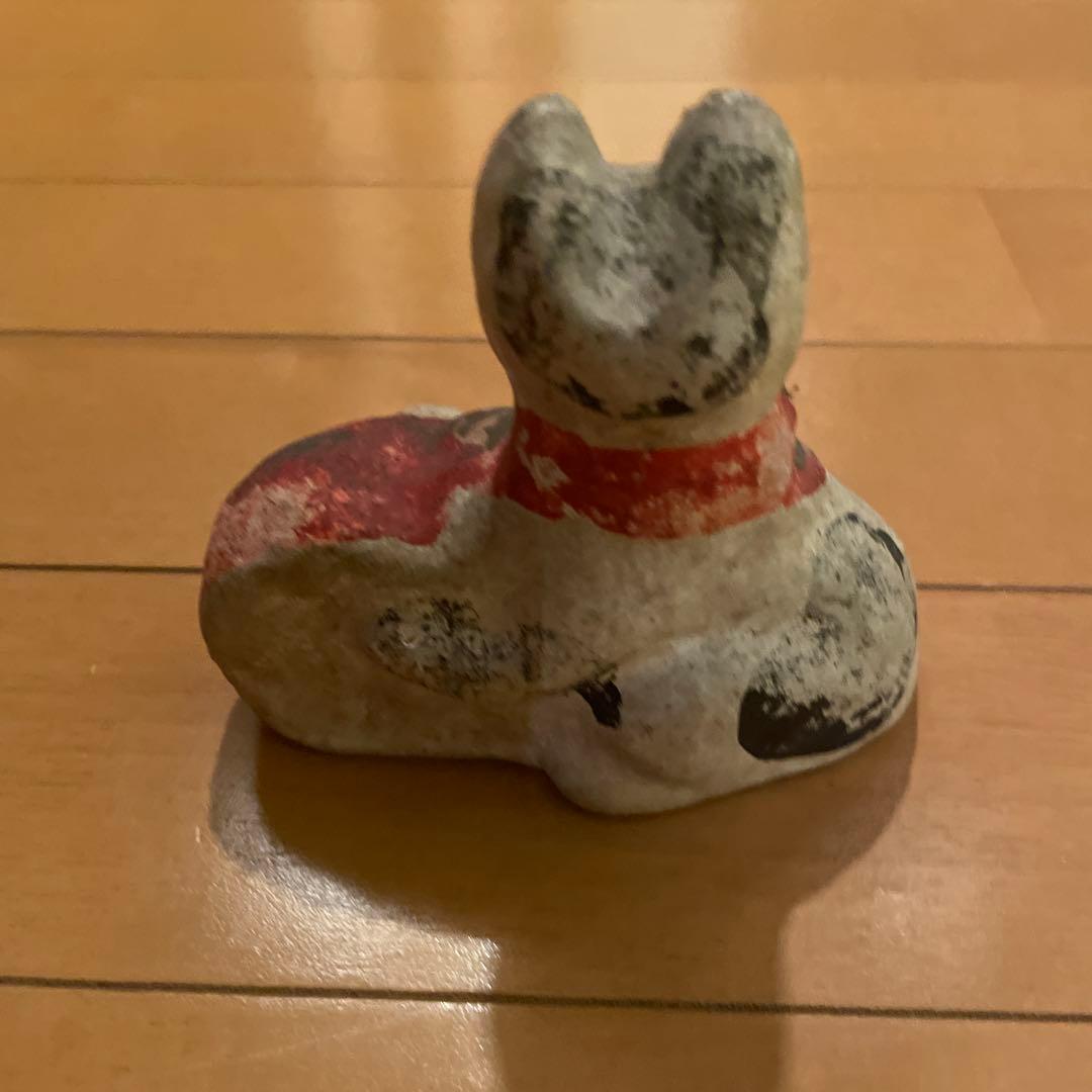 陶器製 猫の郷土玩具　招き猫　三条人形