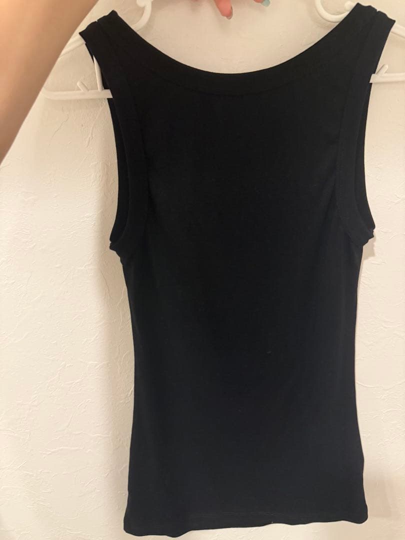PRADA 黒 タンクトップ ロゴ付き