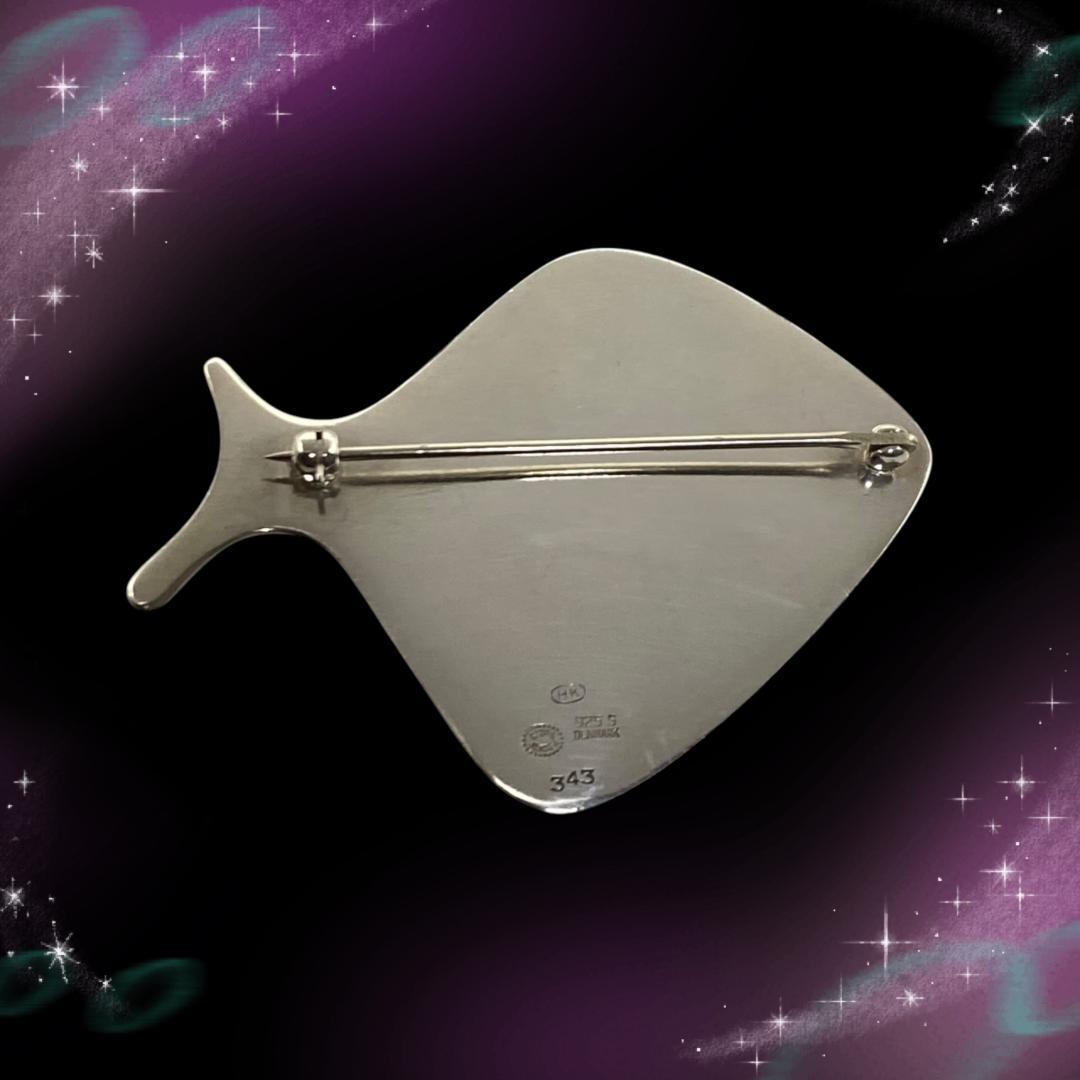 希少　美品ジョージジェンセン　ブローチ　ヘニングコッペル　343　魚　SV925