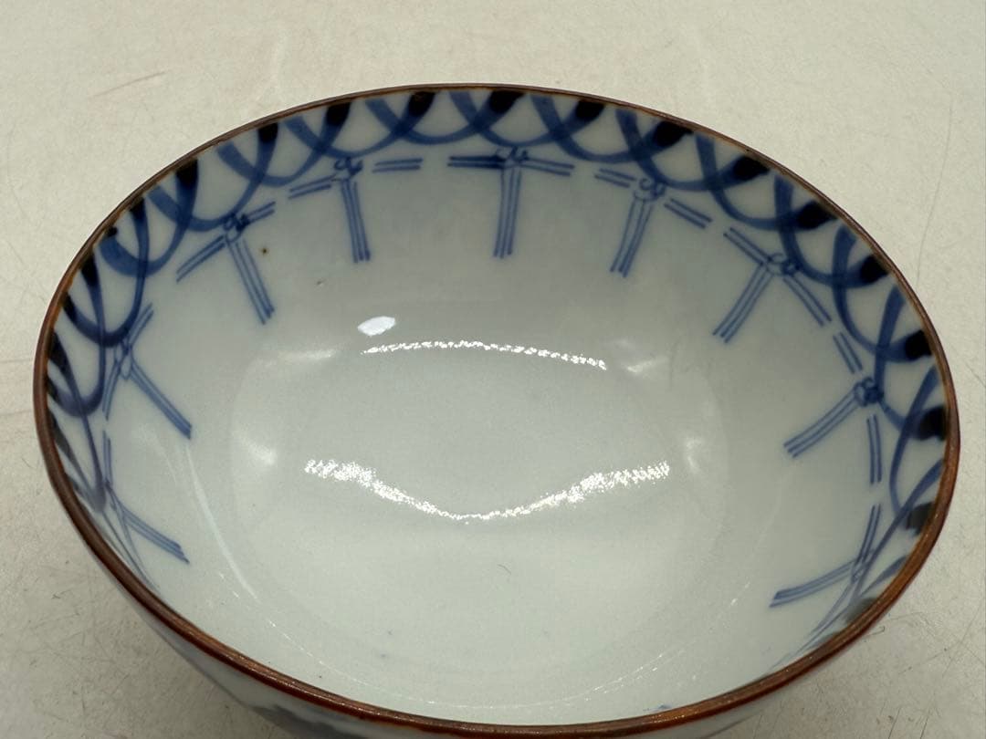 中国　清時代　道光庚子年製　染付蓋茶碗ペア　送料込み251130