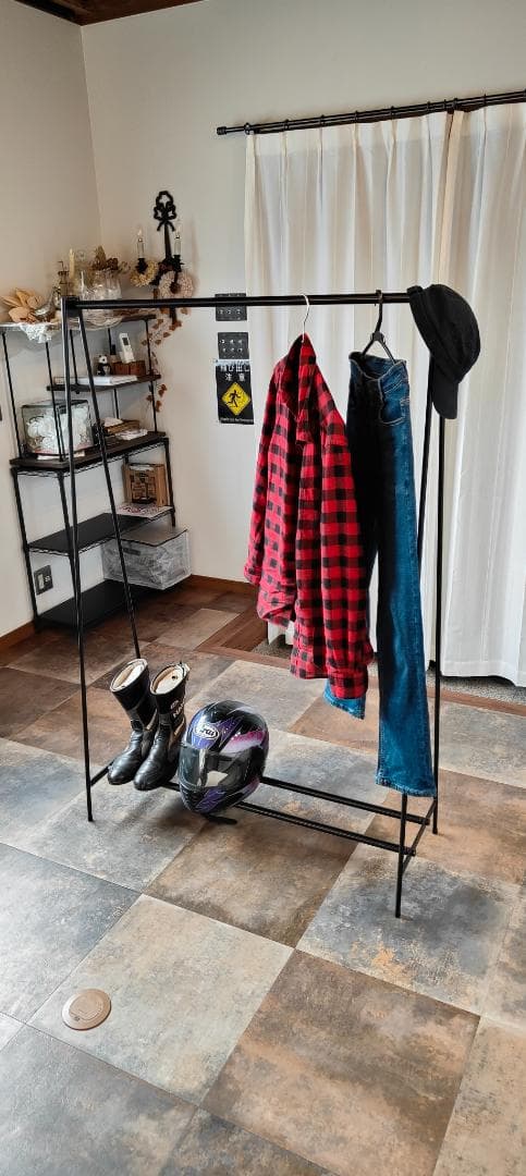 MOON　アイアン ハンガーラック 下段２本 店舗什器 スチール 展示