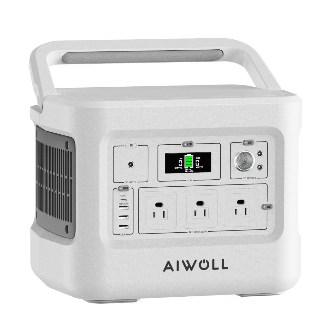 新品●AIWOLLポータブル電源 AC出力1500W瞬間最大2400W