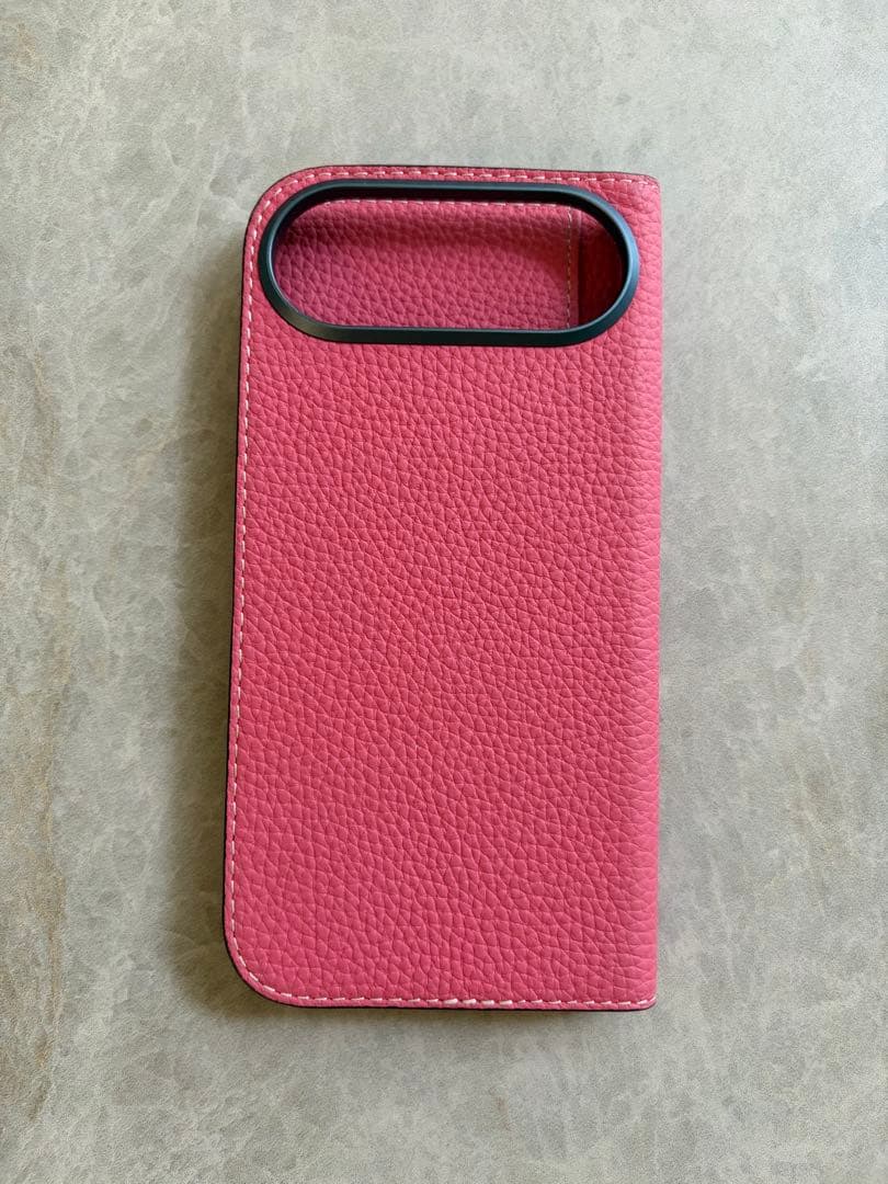 BONAVENTURA ピンク レザー 手帳型ケース iPhone17 Air