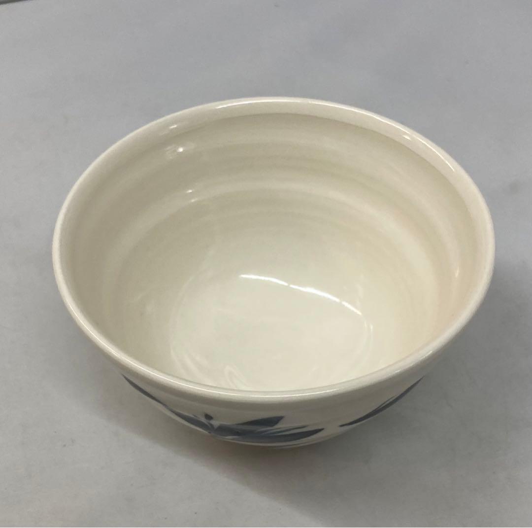 B143  備前花入・砥部白水茶碗・織部蓋置　茶道具3点セット　各共箱