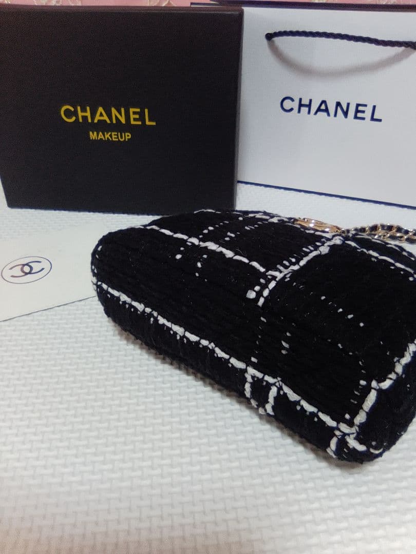CHANEL ツイード チェック バッグノベルティ