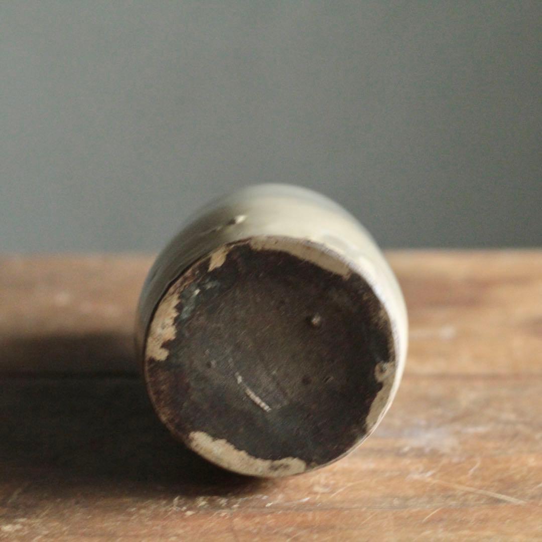 白丹波のような釉肌の瓶 古美術 古道具 花器 花入 アンティーク 徳利不可