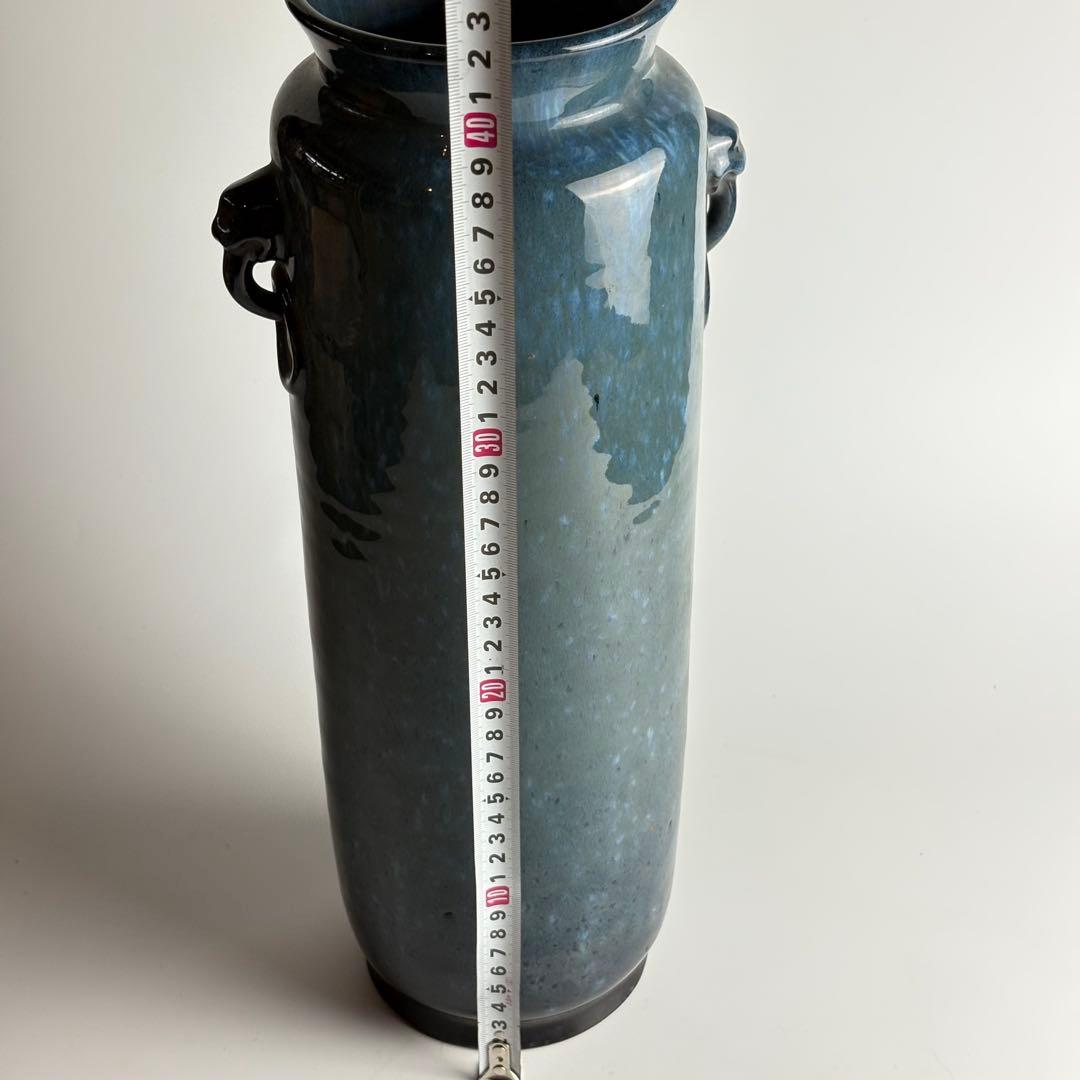 秘色窯造 海鼠釉 花瓶 花入 青磁