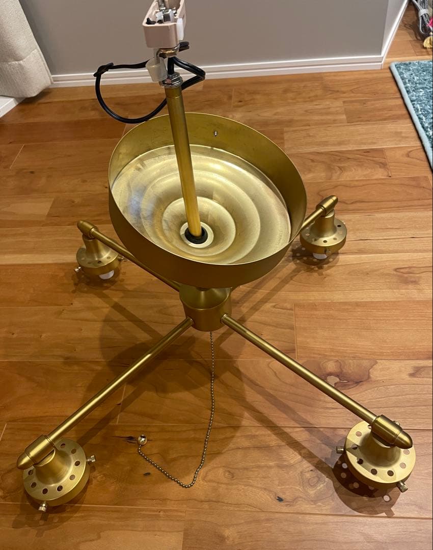 unico　MOON CROSS LAMP 4灯シーリングライト ゴールド