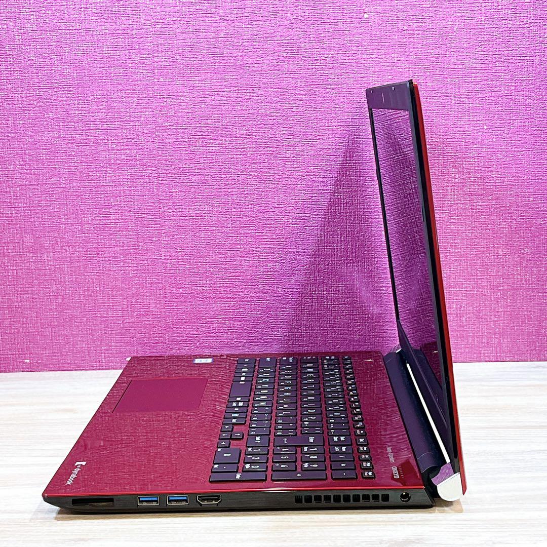 【美品】第8世代i3✨すぐ使える薄型ノートパソコン✨人気の赤✨フルHD✨カメラ付