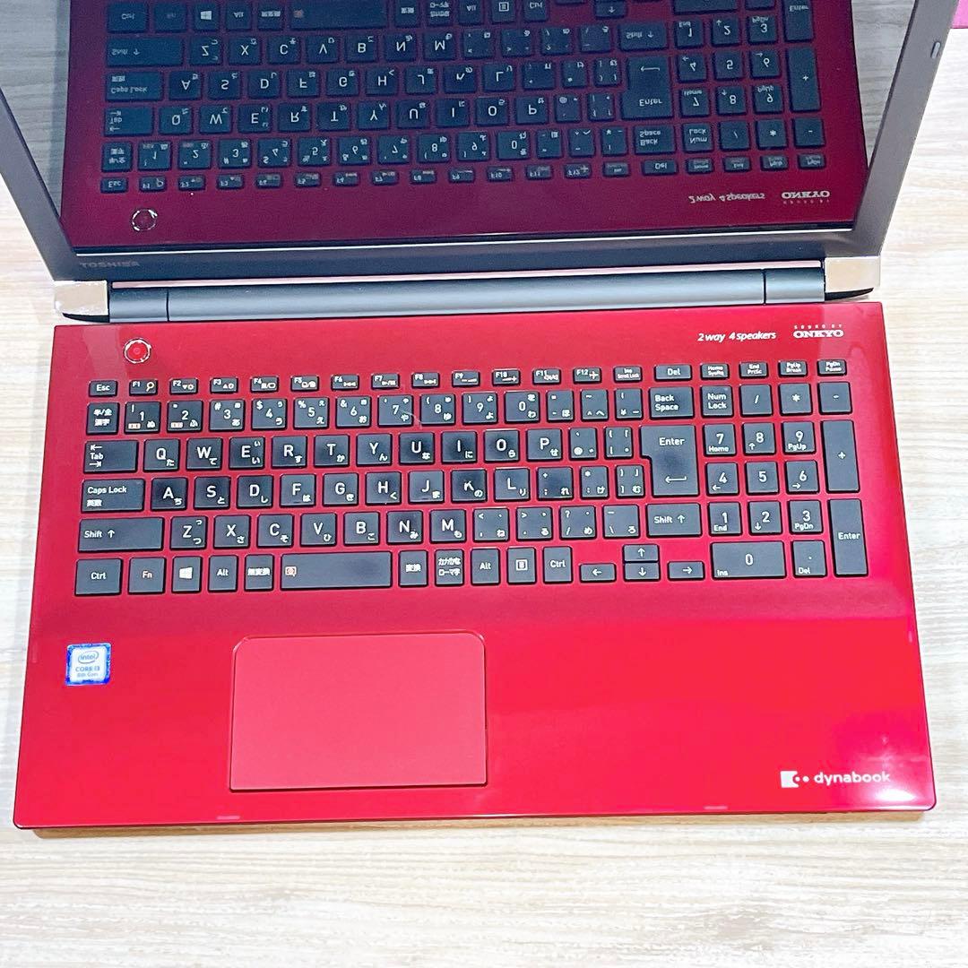 【美品】第8世代i3✨すぐ使える薄型ノートパソコン✨人気の赤✨フルHD✨カメラ付