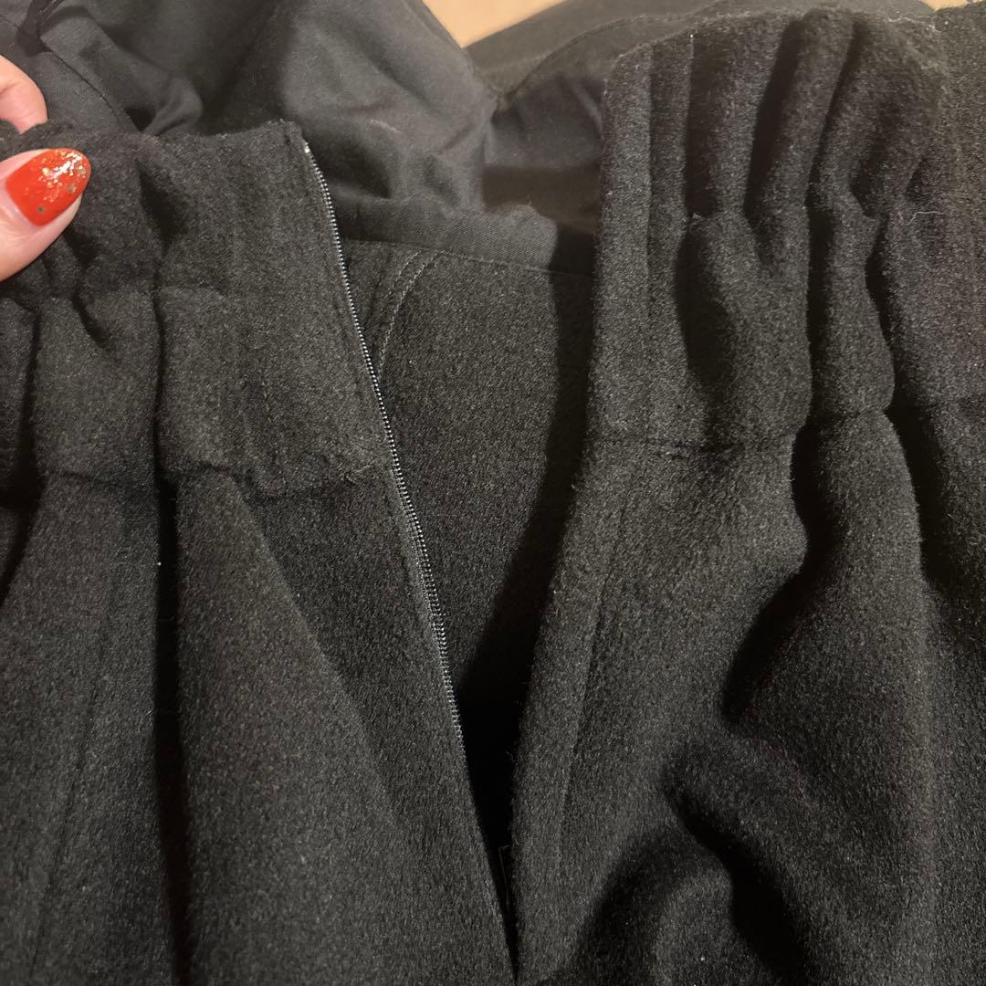 SEVENTEN ハイウエストフレアキュロット ブラック　M