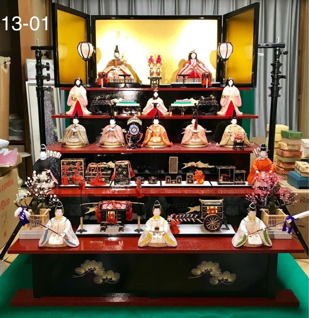 13 木目込み人形 真多呂人形の雛人形15人揃 五段飾り「千代木 雛」