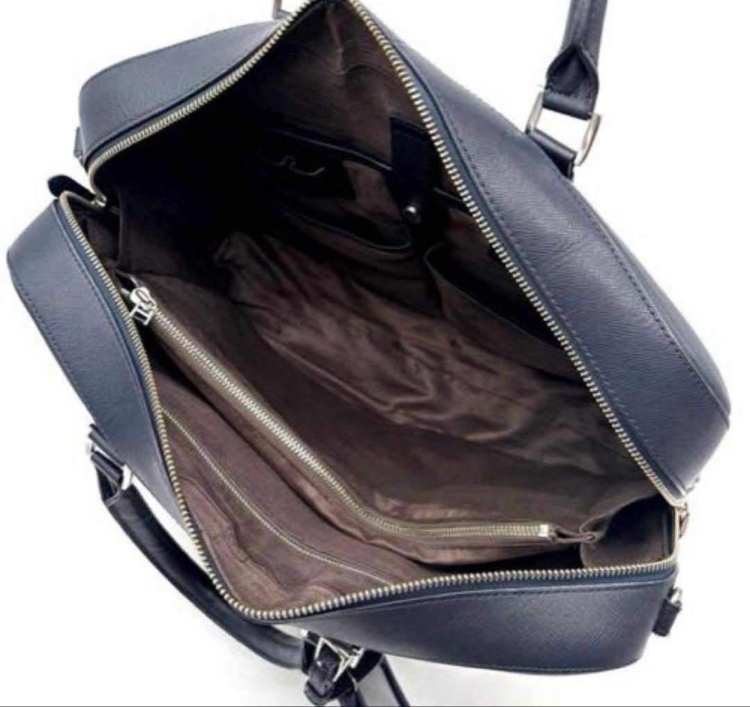 【PELLE MORBIDA】ビジネスバッグ キャピターノ ネイビー