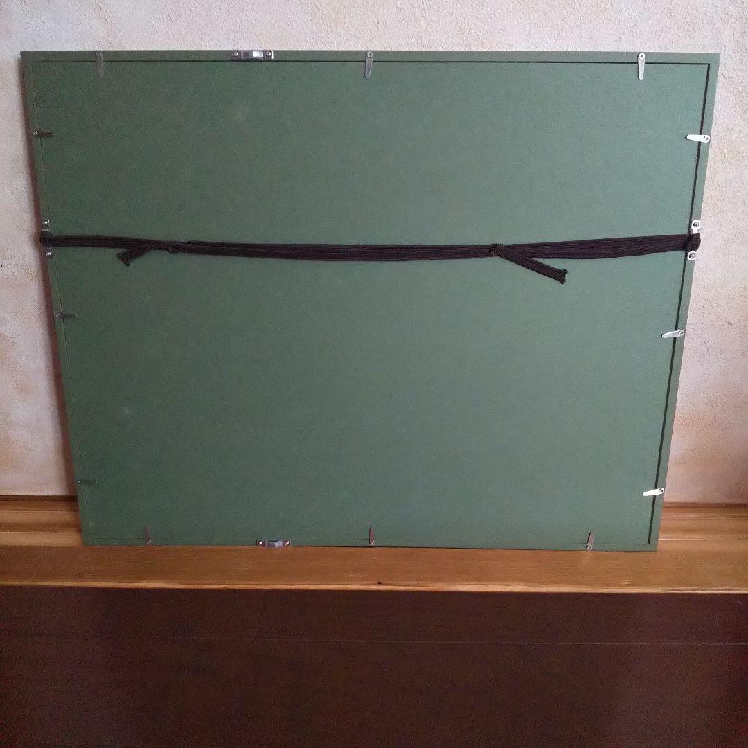 真作 滝平二郎「少女と猫・雪」木版画 256/300 版上肉筆サイン入 額装