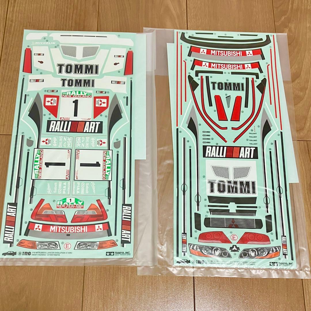 新品 タミヤ RC 三菱 ランエボ6 WRC ステッカー ラリーアート ランサー