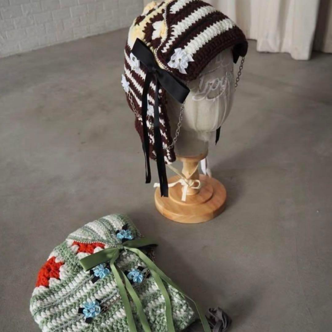 【oldhoney】【24/aw】ニット帽/フライトキャップ