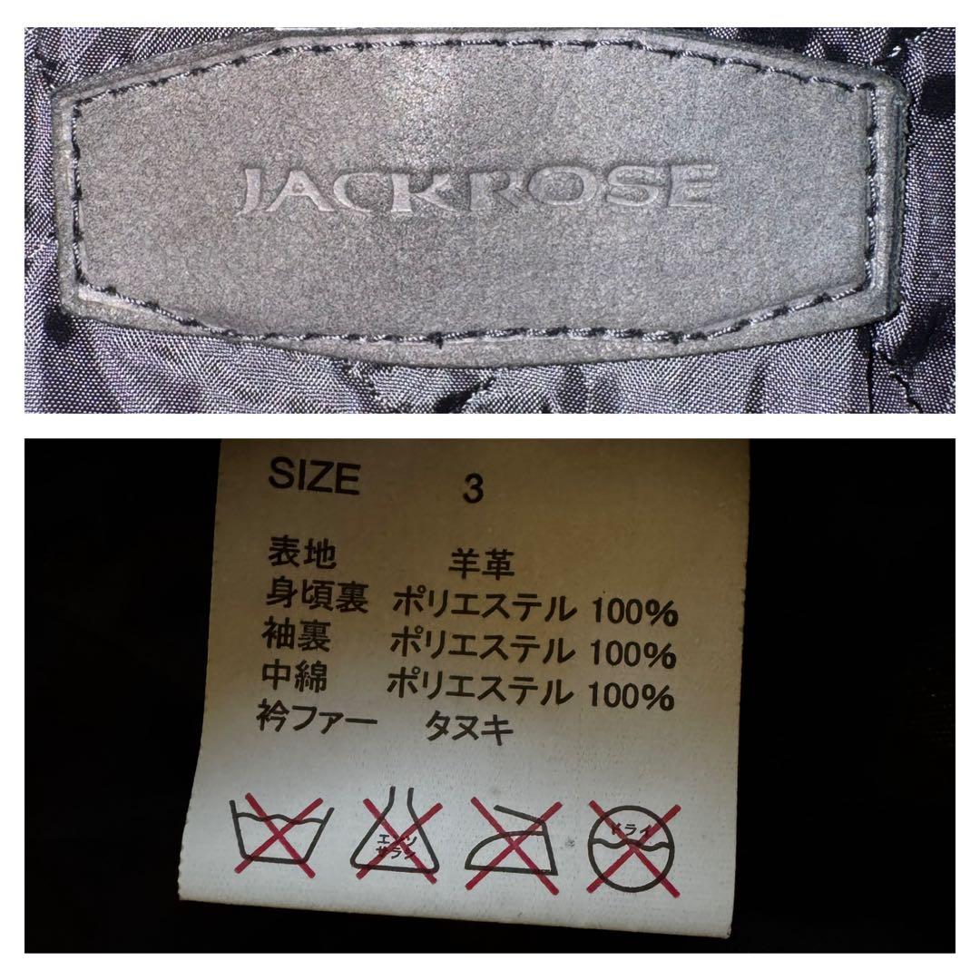 ジャックローズ　シングル　ライダースジャケット　キルティング　バイカー　3サイズ