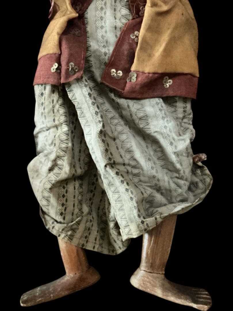 ⭐️激レア⭐️ビルマ人形⭐️伝統的な木製人形のマリオネット⭐️アンティーク‼️ヴィンテージ