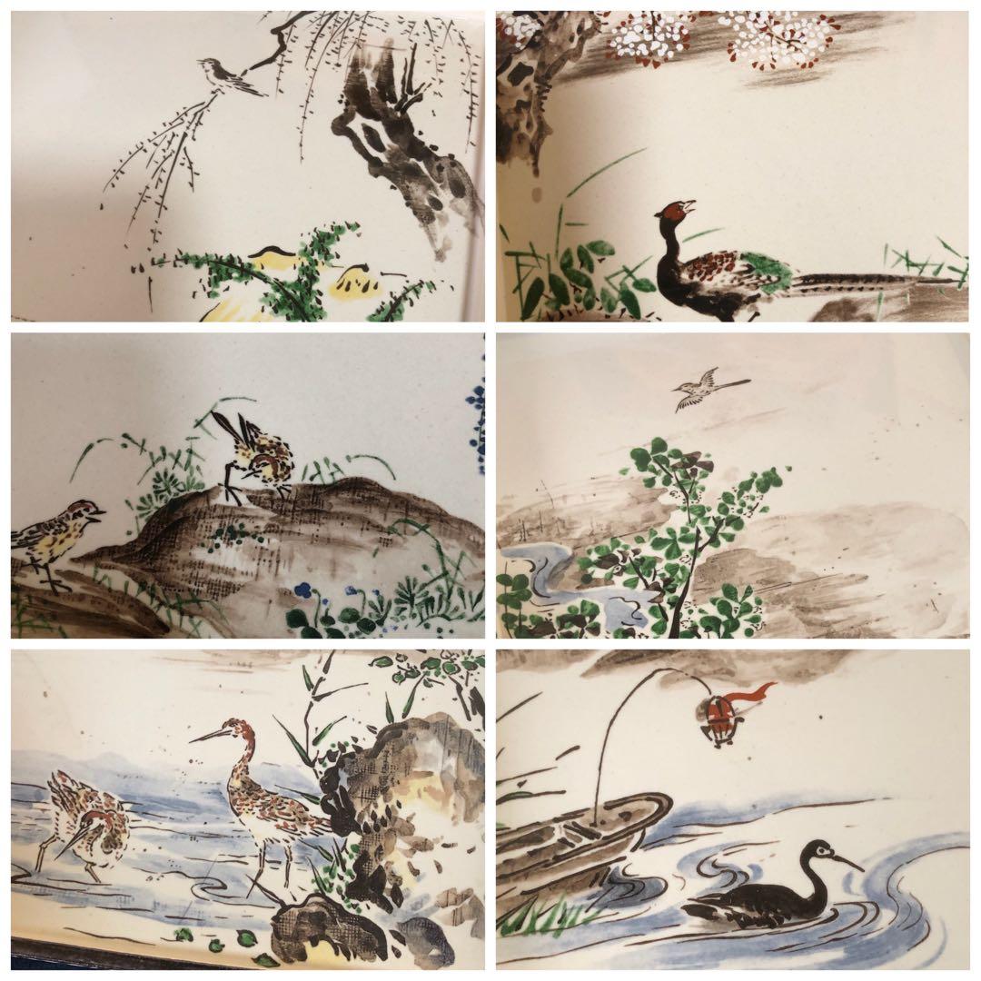 《R》尾形乾山 色絵十二ヶ月歌絵皿12客 MOA美術館 共箱 260116き4