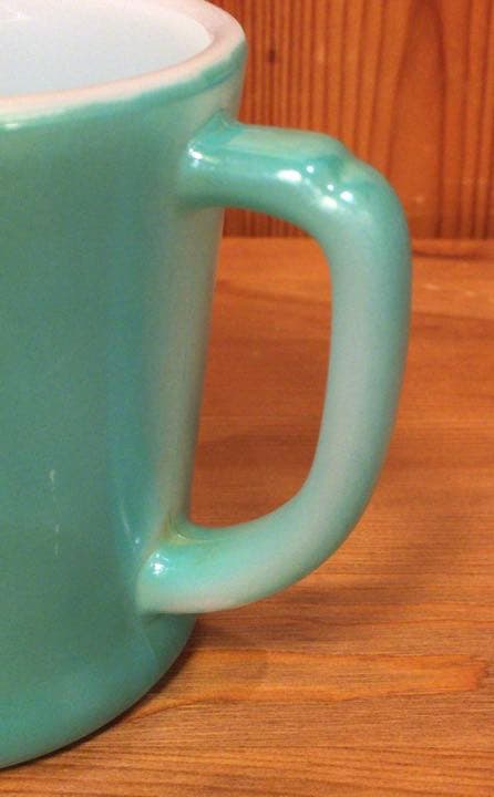 【コンディション良好】【2個セット】ファイヤーキングのマグカップ　茶色＆青緑色