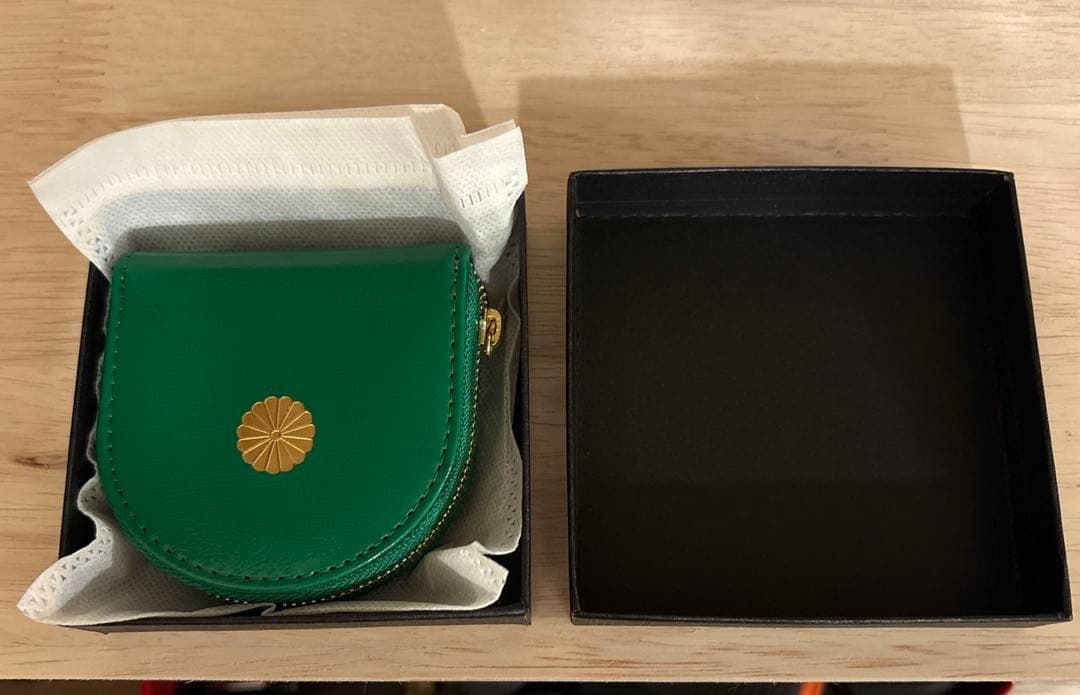 【未使用】 皇居財布 ケース 緑 グリーン