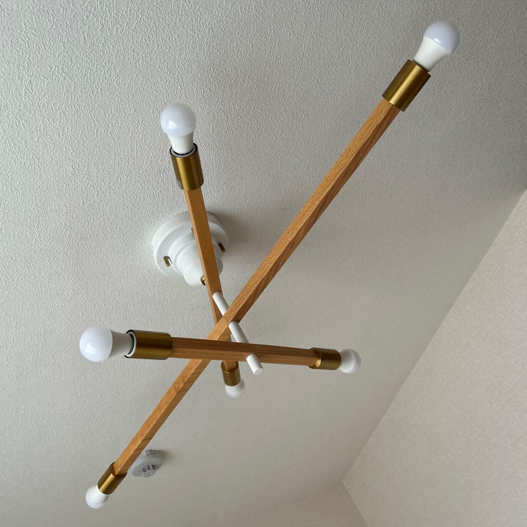 【LED電球付き】アストルバウムシーリングライト木製✖︎ホワイト