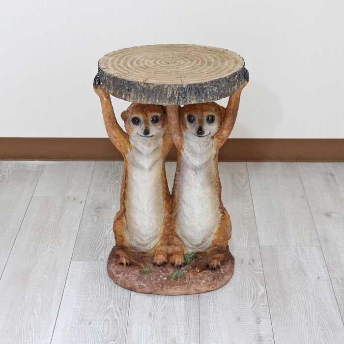 サイドテーブル ミーアキャット おしゃれ アニマル 動物 ソファ横 ポップ