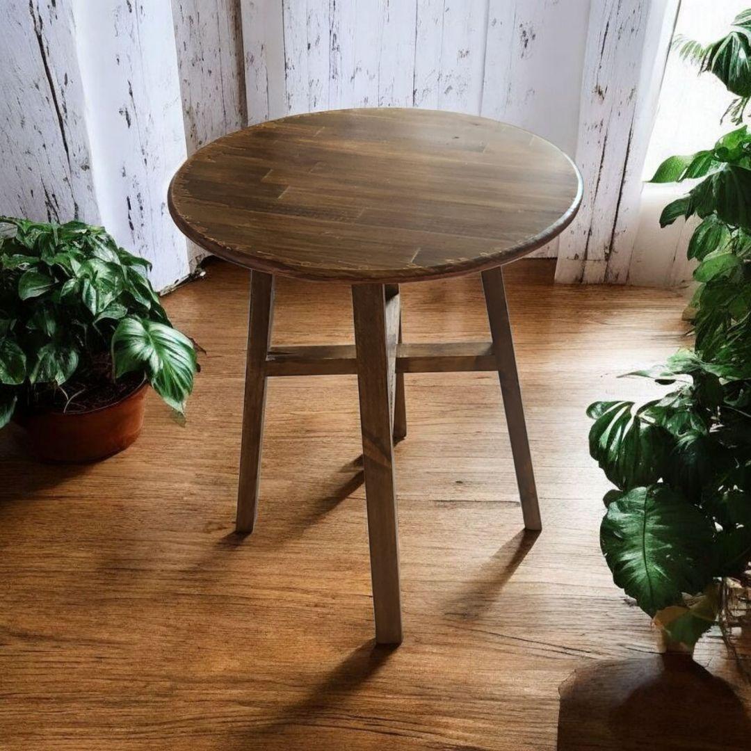ダイニングテーブル　に最適/　ヴィンテージ風　/　丸テーブル