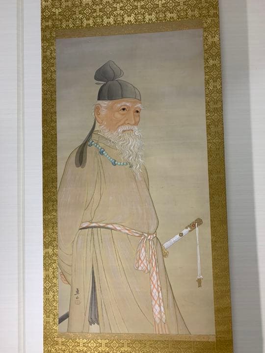 山田真山/琉球王朝/絹本着色/沖䋲光雲鞆音平和祈念像