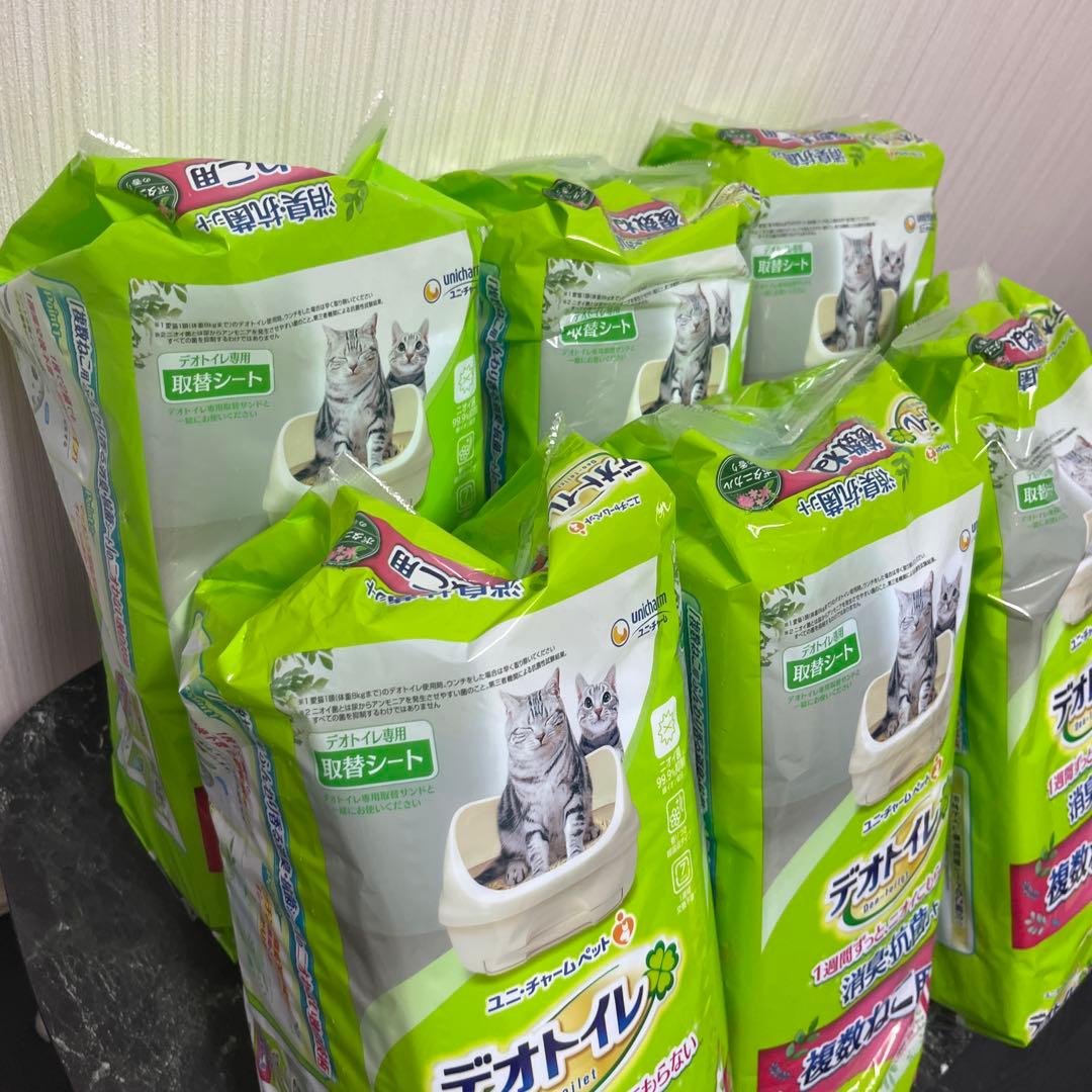 デオトイレ 消臭抗菌シート　複数猫用 16枚入り✖️6袋　計96枚ボタニカルの香り