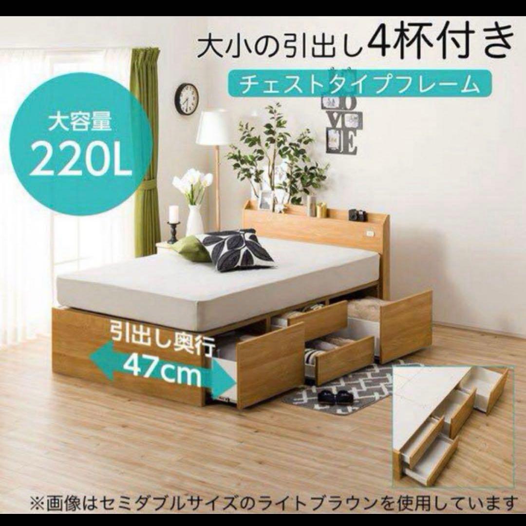 ニトリ 大容量収納付きベッド　マットレス付き　シングル